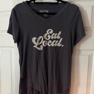 Latched Mama Charcoal 'Eat Local' Tee